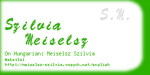 szilvia meiselsz business card